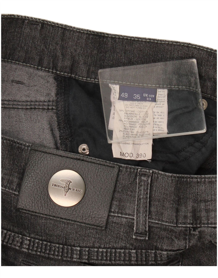 Blugi drepti pentru femei Trussardi W33 L33 bumbac gri