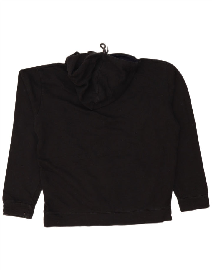 Pulover cu glugă cu grafic pentru bărbați CHAMPION, bumbac mare, negru