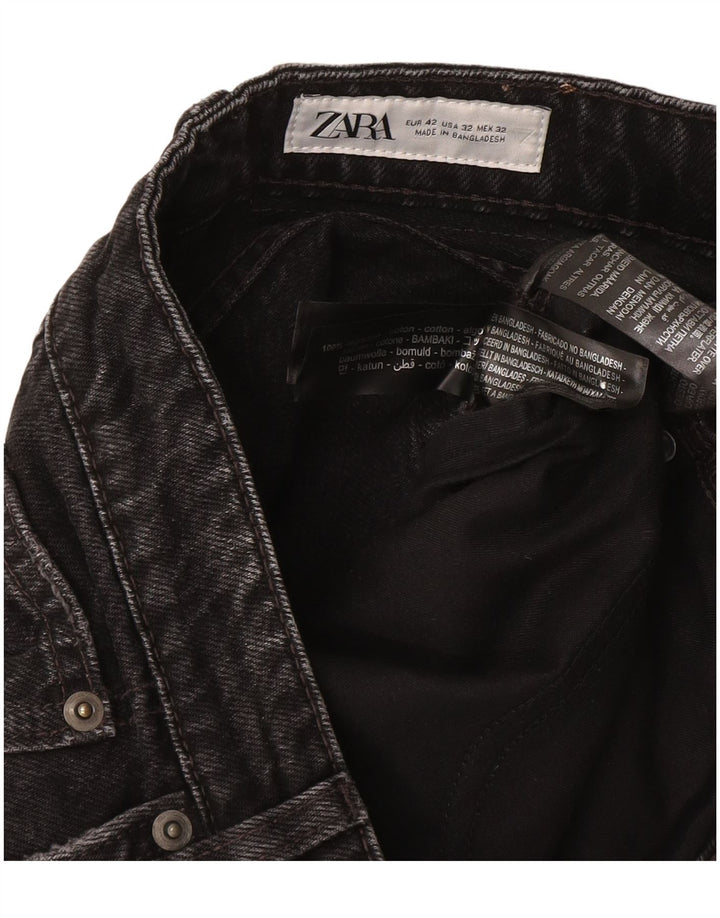 Pantaloni scurți din denim pentru bărbați Zara EU 42 Large W32 Bumbac gri