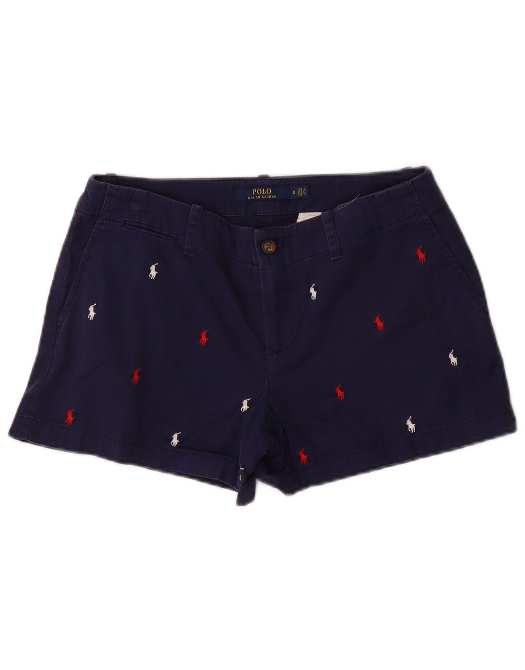 POLO RALPH LAUREN Pantaloni scurți chino pentru femei US 0 XS W30 bleumarin pete