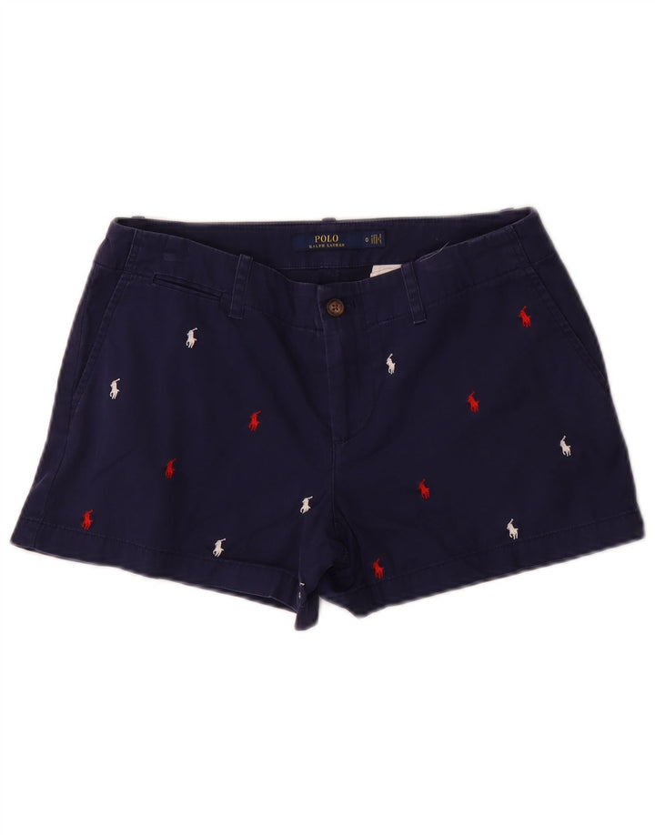 POLO RALPH LAUREN Pantaloni scurți chino pentru femei US 0 XS W30 bleumarin pete