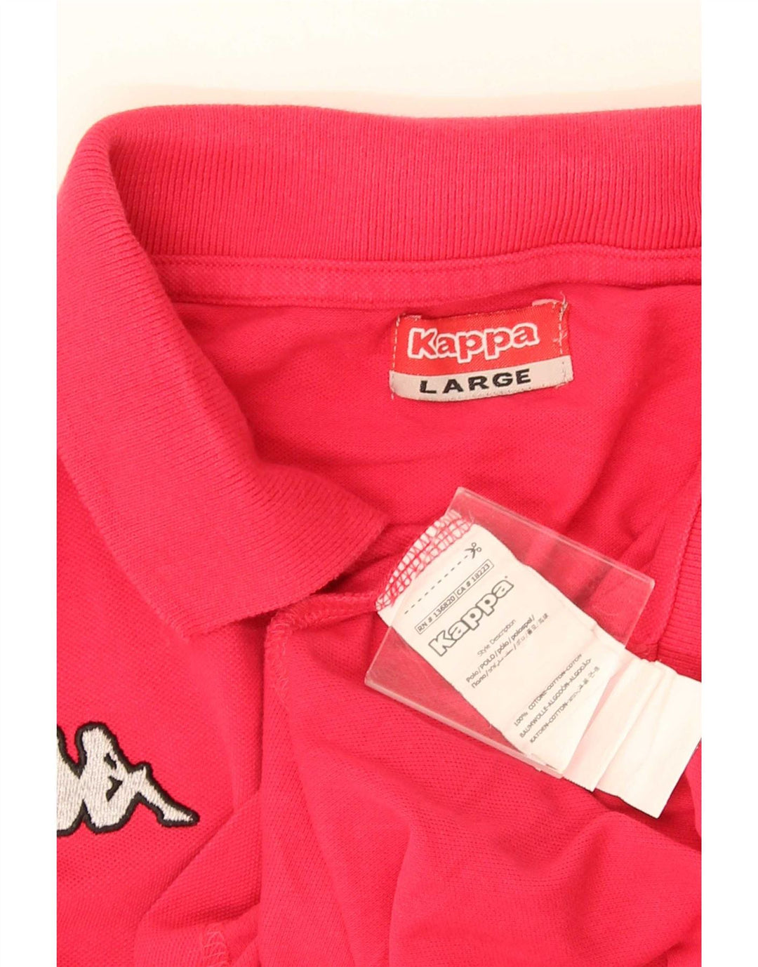 Tricou polo pentru bărbați Kappa, bumbac roz mare