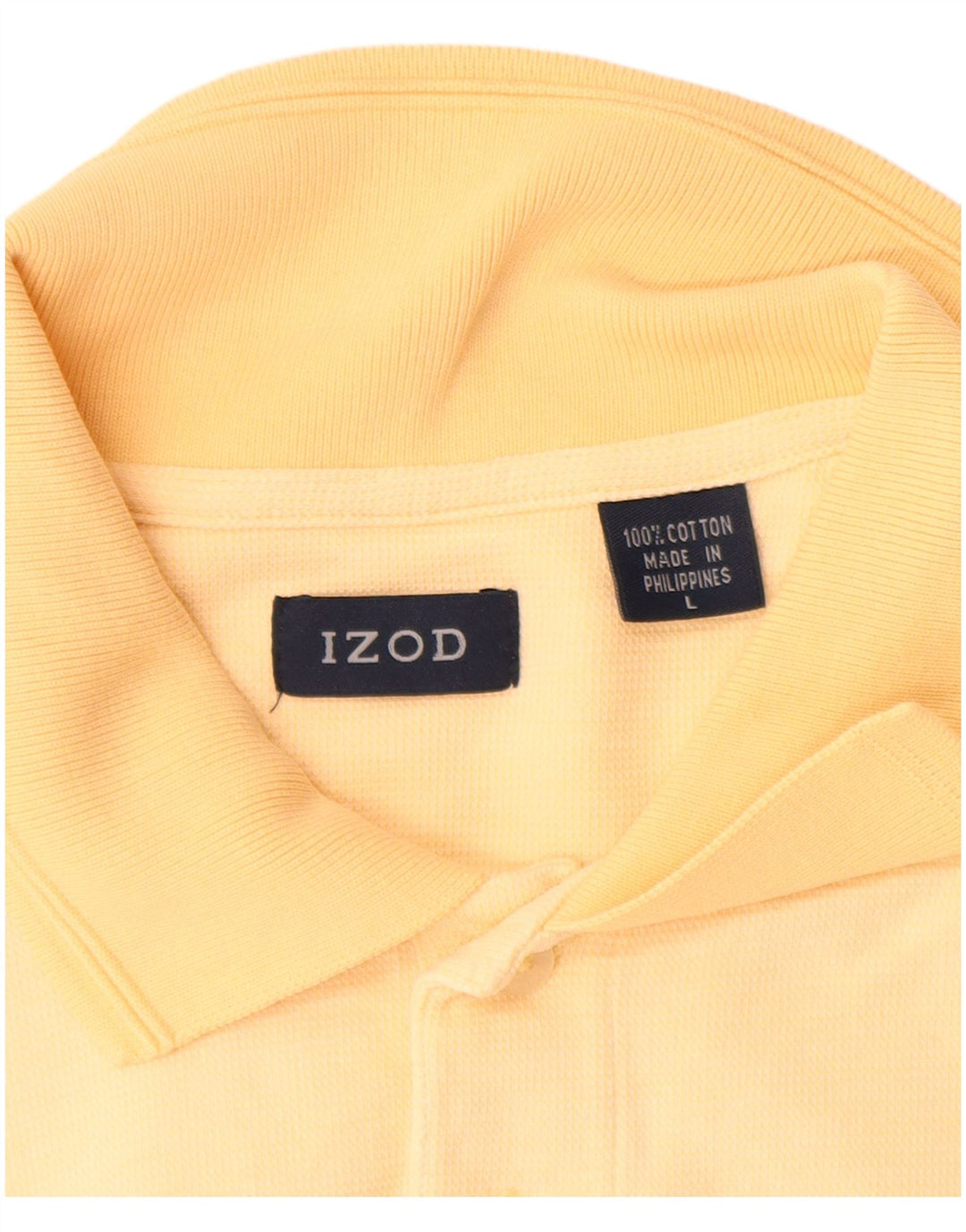 Tricou polo Izod pentru bărbați, bumbac galben mare