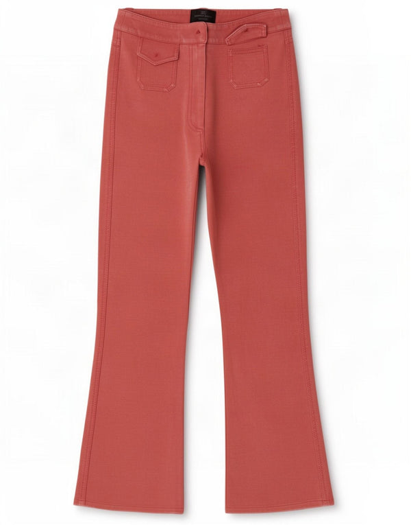 Elisabetta Franchi Womens Bootcut Casual Pantaloni IT 40 Small W24 L24 Pink
