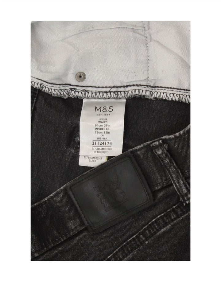 Blugi drepți obișnuiți pentru femei Marks & Spencer W36 L31 bumbac gri