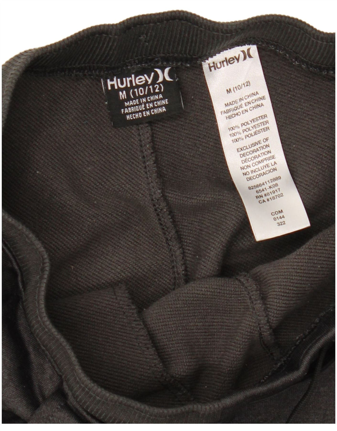 Pantaloni de trening pentru baieti Hurley Pantaloni de jogging 10-11 ani Poliester gri mediu