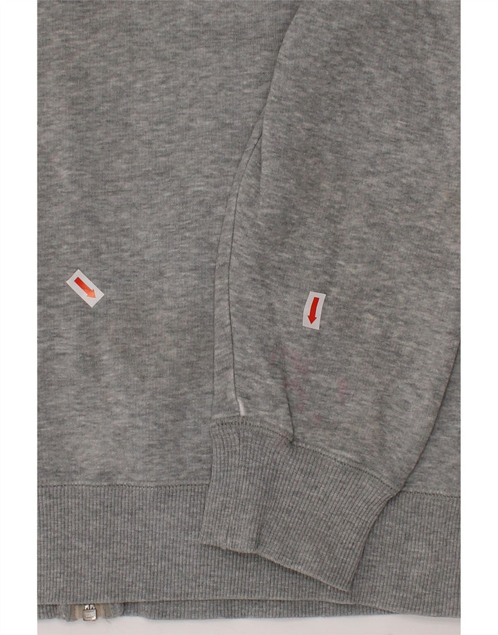 NIKE Boys Zip Hoodie Sweater 10-11 Years Medium Grey Cotton Vintage Nike and Second-Hand Nike from Messina Hembry 