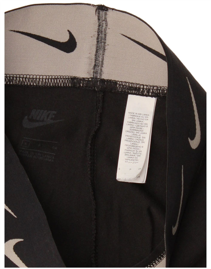 Leggings grafic Nike pentru femei UK 10 mic bumbac negru