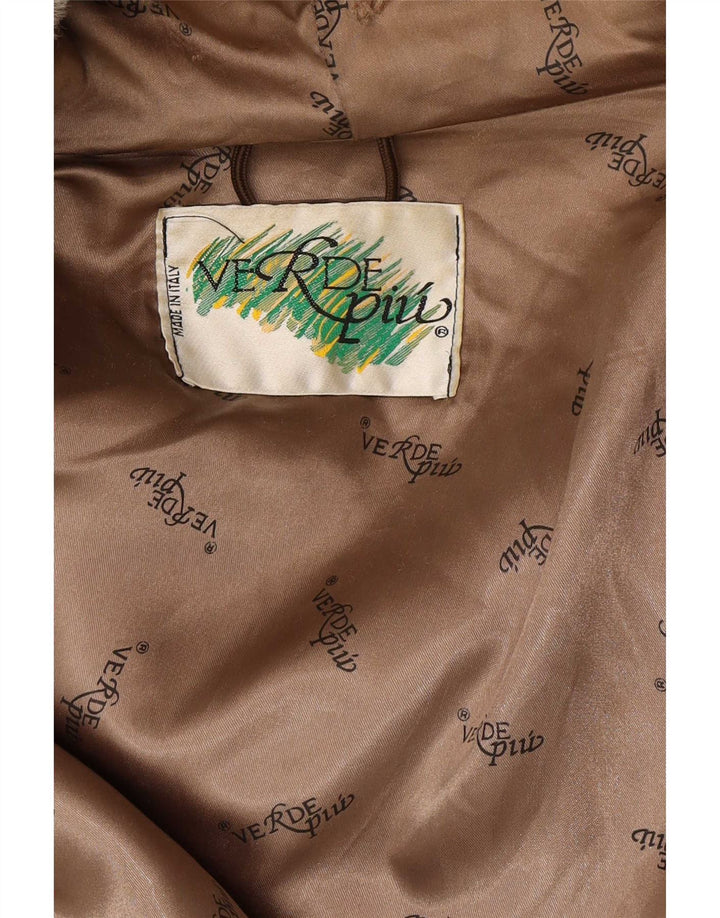 Verde Piu Pardesiu supradimensionat pentru femei IT 42 Medium Bej Geometric