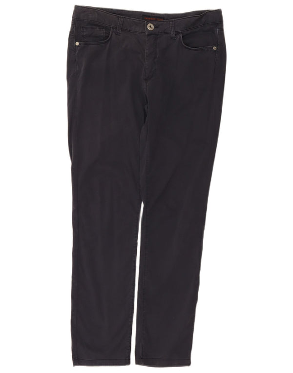Trussardi Pantaloni casual subțiri pentru femei L30 L28 Bumbac bleumarin