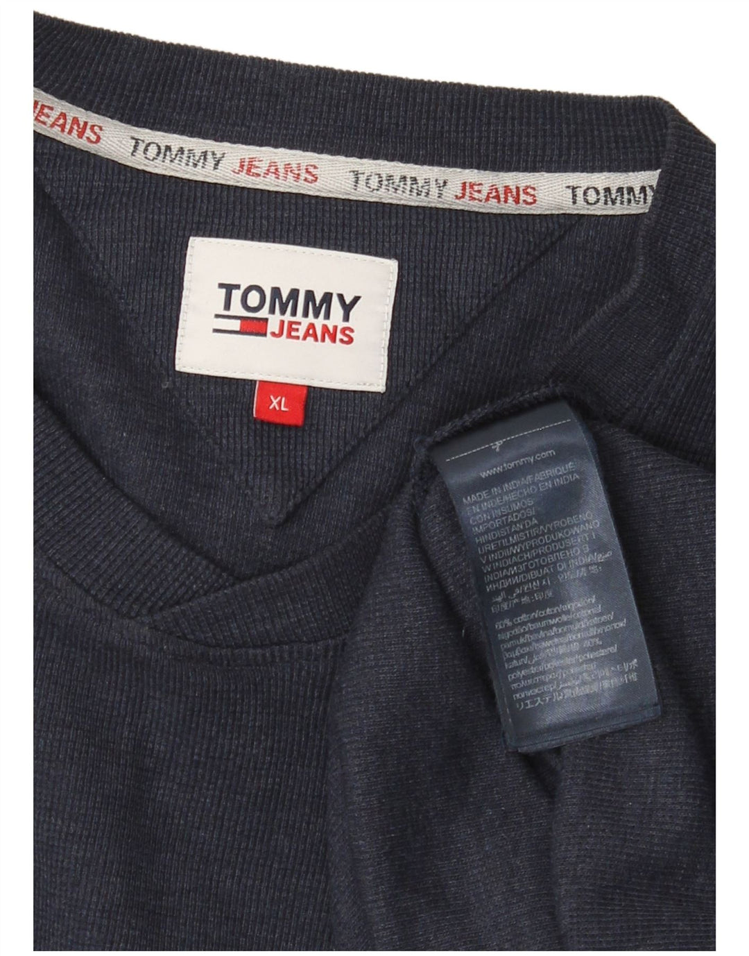 Top pentru bărbați Tommy Hilfiger cu mânecă lungă, XL, bleumarin, bumbac
