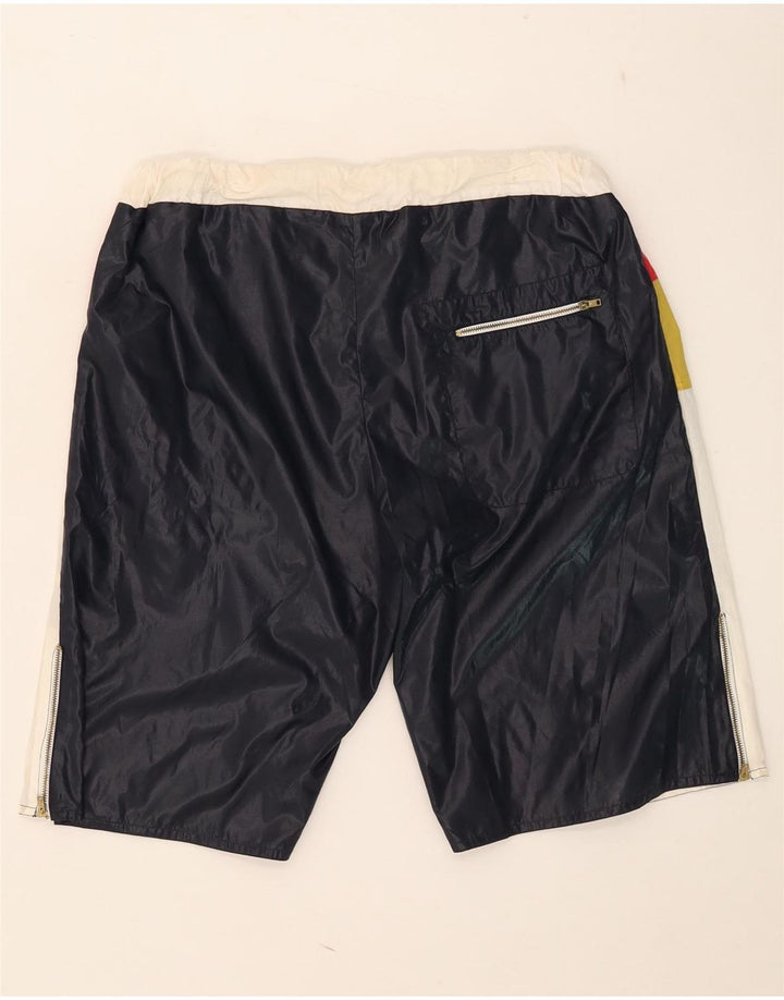 Pantaloni scurți de înot vintage pentru bărbați IT 52 nailon mare multicolor color bloc