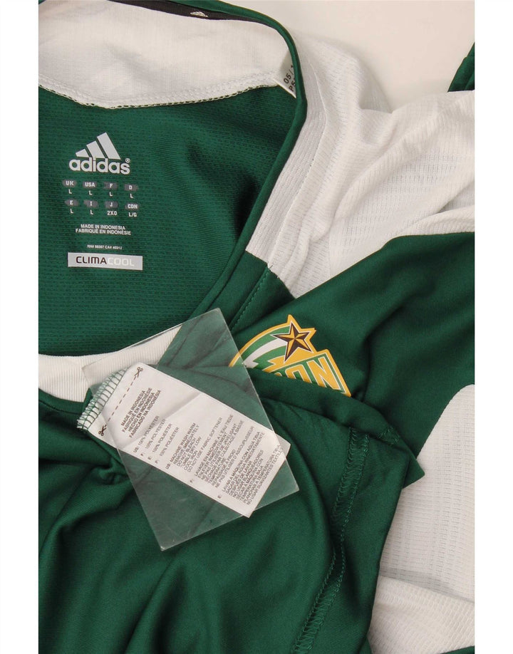 Tricou Adidas Mason pentru bărbați Top mare, verde, poliester color bloc