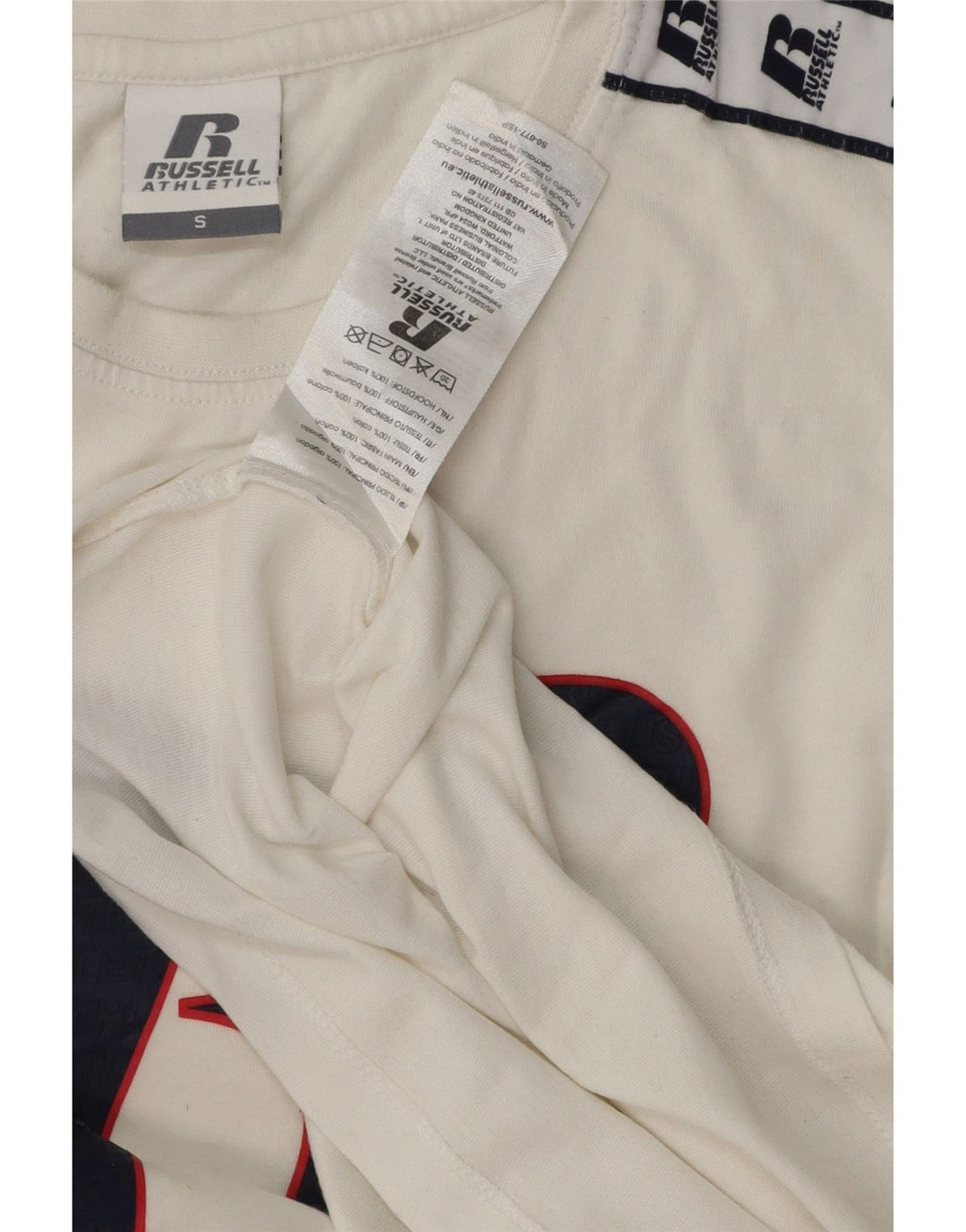 RUSSELL ATHLETIC Tricou cu grafic pentru femei Top mic Bumbac alb