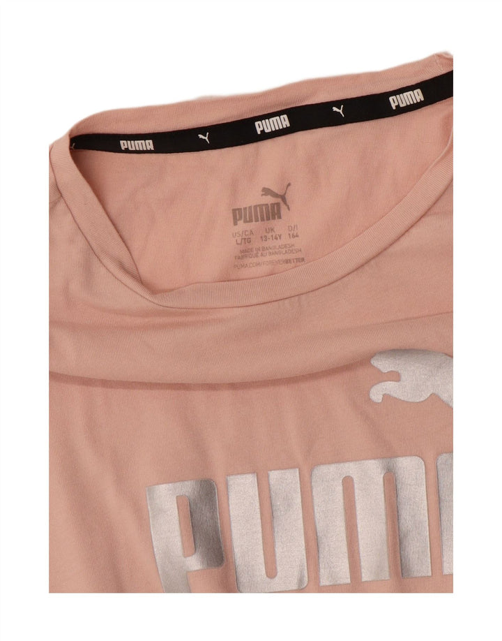 Tricou grafic pentru fete PUMA Top 13-14 ani roz