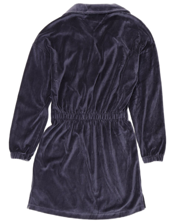 Rochie oversize din velur pentru femei Tommy Hilfiger UK 10 Mic Bleumarin
