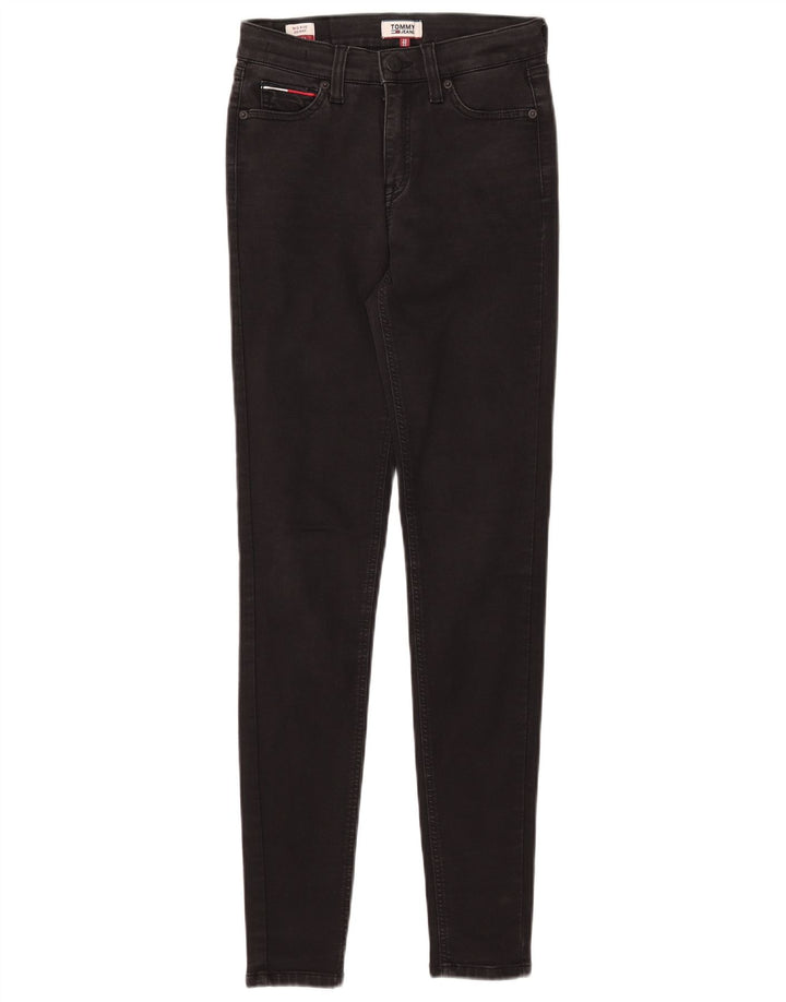 TOMMY HILFIGER Blugi skinny pentru femei cu talie medie W25 L32 bumbac negru