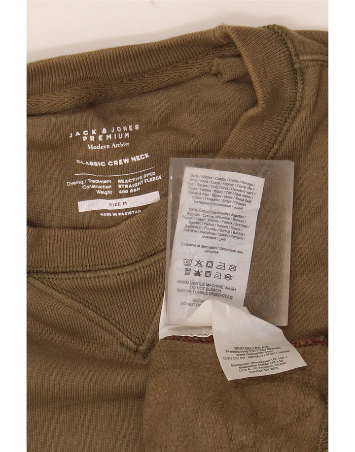 JACK & JONES Hanorac pentru bărbați Pulover Medium Kaki Bumbac