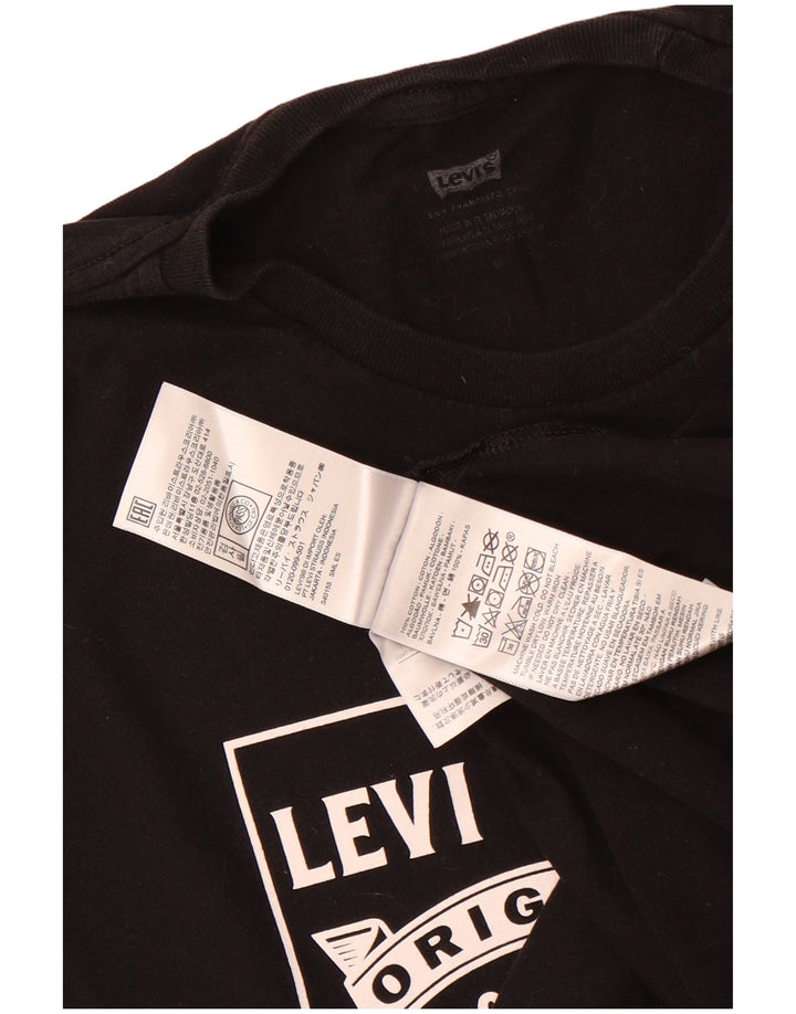 Tricou grafic pentru bărbați Levi's Top mediu negru bumbac
