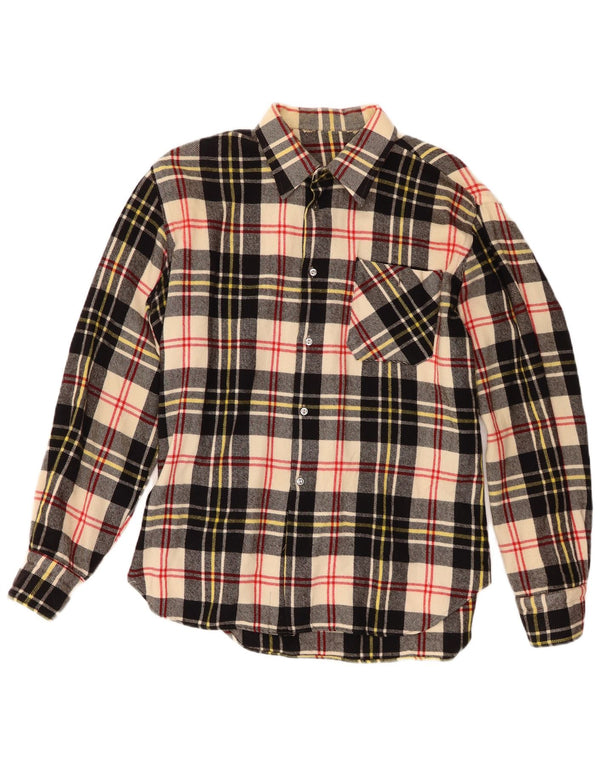 Cămașă de flanel pentru bărbați vintage, carouri medii, multicolore