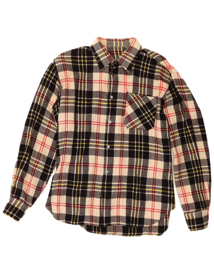 Cămașă de flanel pentru bărbați vintage, carouri medii, multicolore