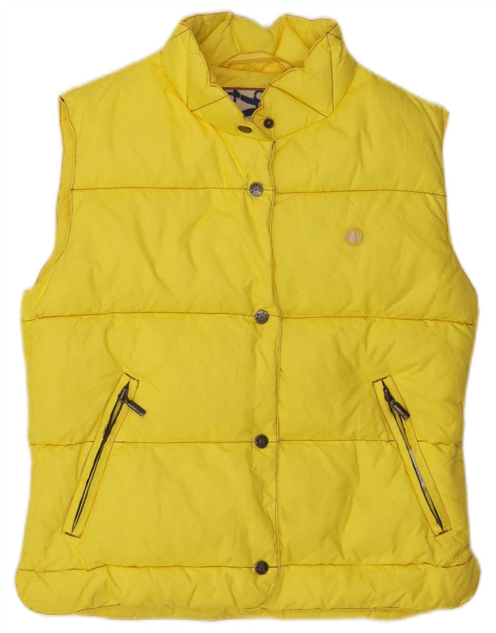 Gilet căptușit pentru femei Murphy & Nye UK 10 Nylon galben mic