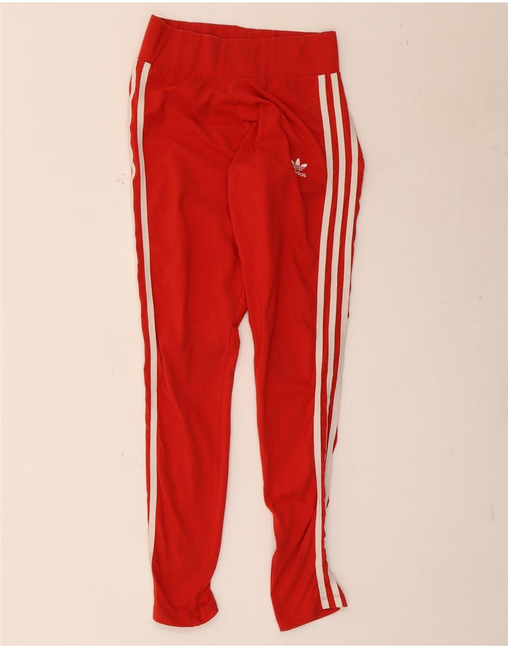Leggings pentru femei Adidas UK 10 Elastan roșu mic