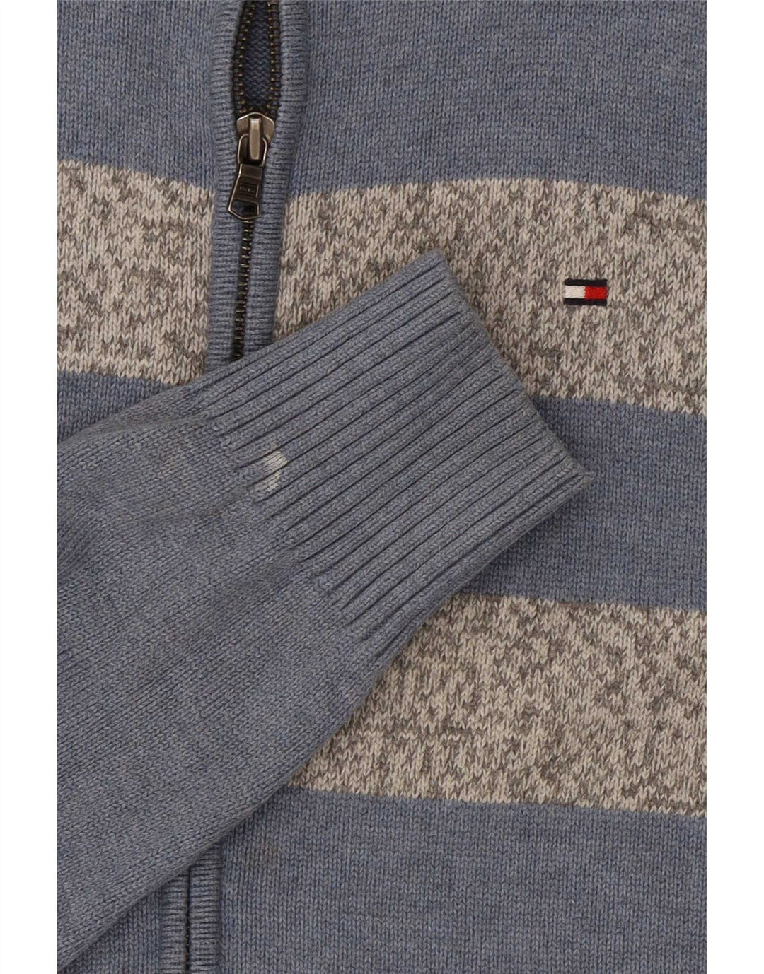 Pulover cardigan pentru bărbați Tommy Hilfiger, bumbac color bloc albastru mediu