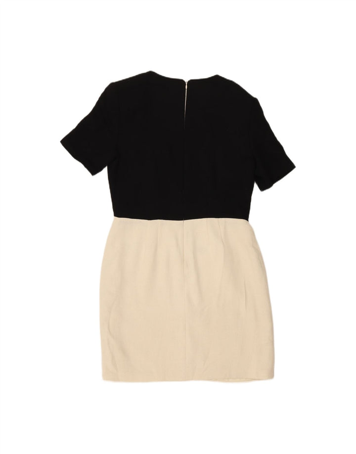 OMBRALUCE Womens Sheath Dress UK 12 Medium Black Colourblock Viscose