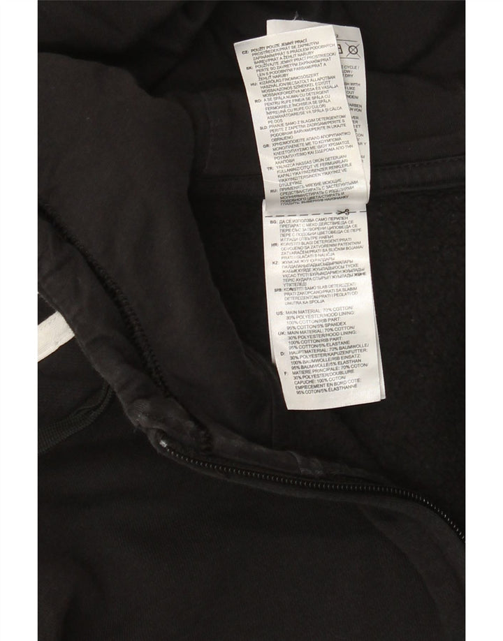 Pulover Adidas pentru bărbați, cu fermoar, bumbac mediu negru
