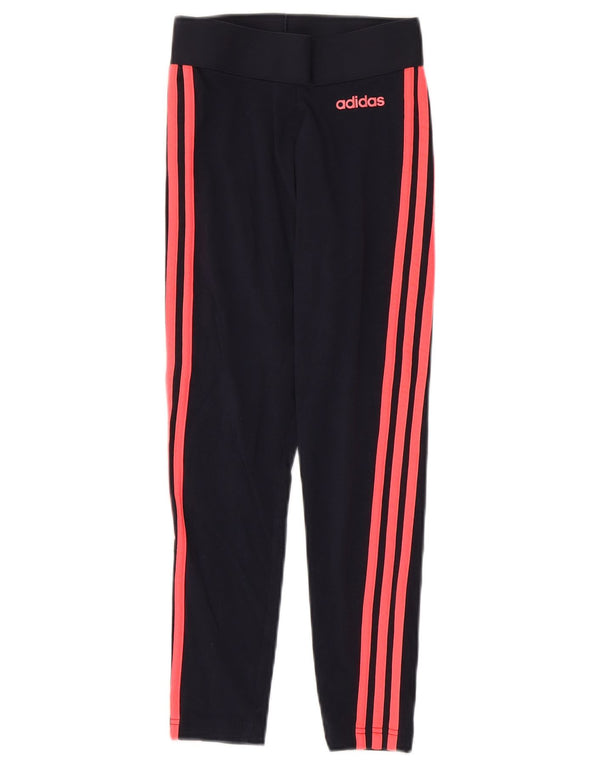 Leggings pentru femei Adidas UK 4/6 XS bleumarin bumbac