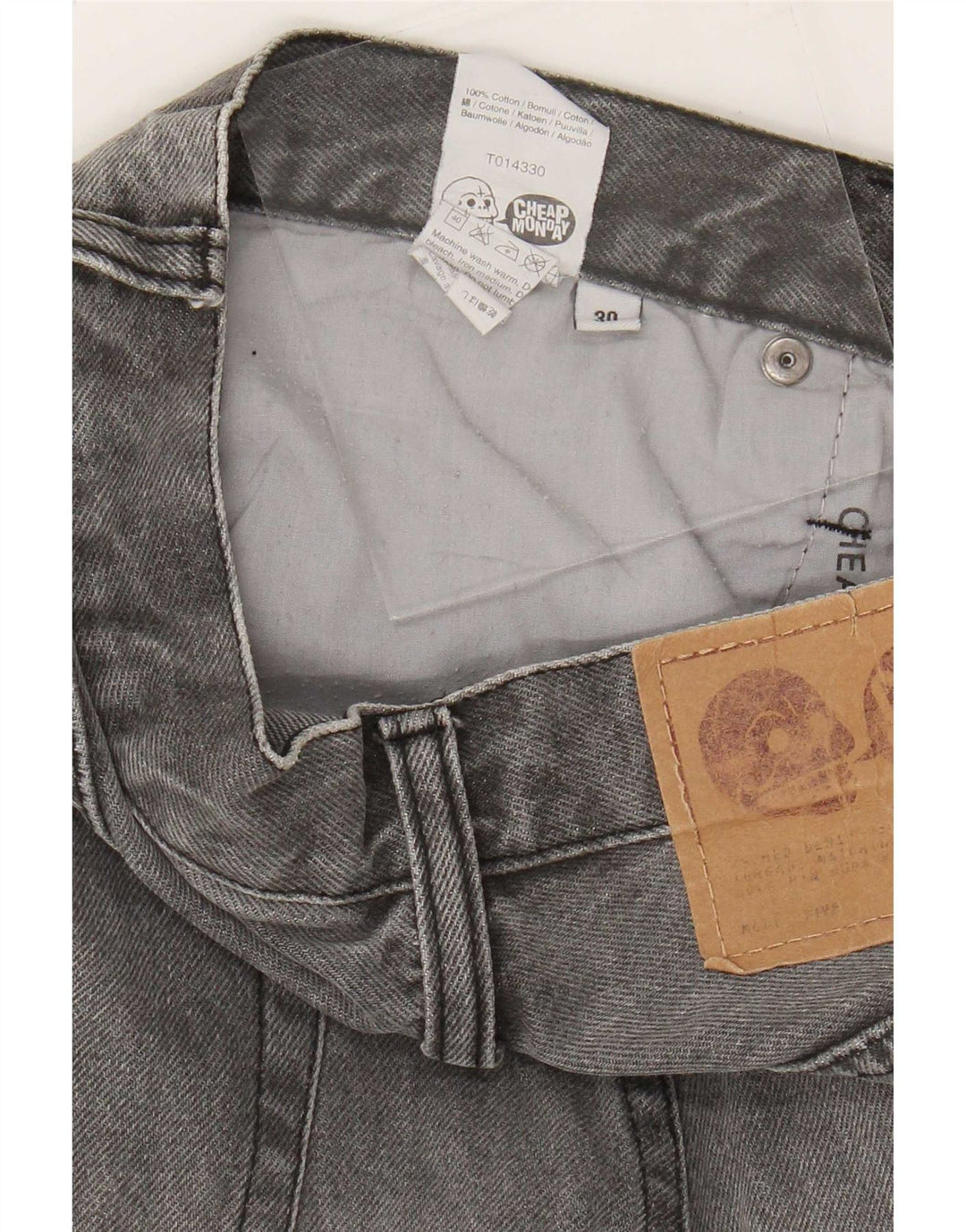 Pantaloni scurți din denim pentru bărbați ieftini luni W30 bumbac gri