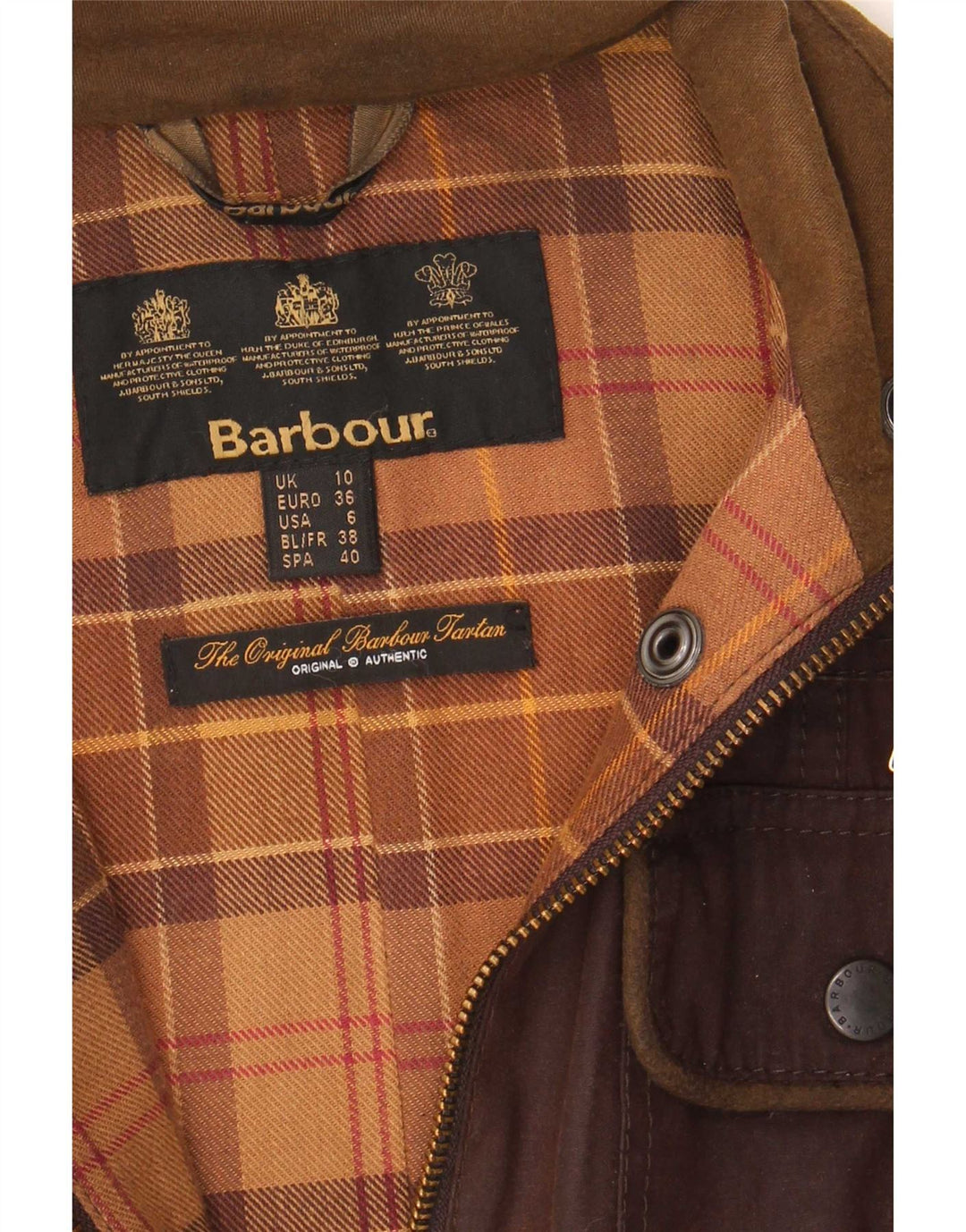 Jachetă pentru femei Barbour din bumbac cerat UK 10 Maro mic