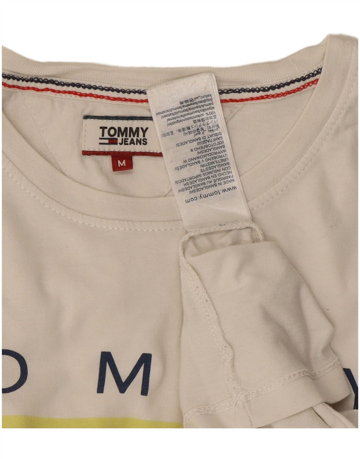 TOMMY HILFIGER Tricou cu grafic pentru femei Top UK 14 Bumbac alb mediu