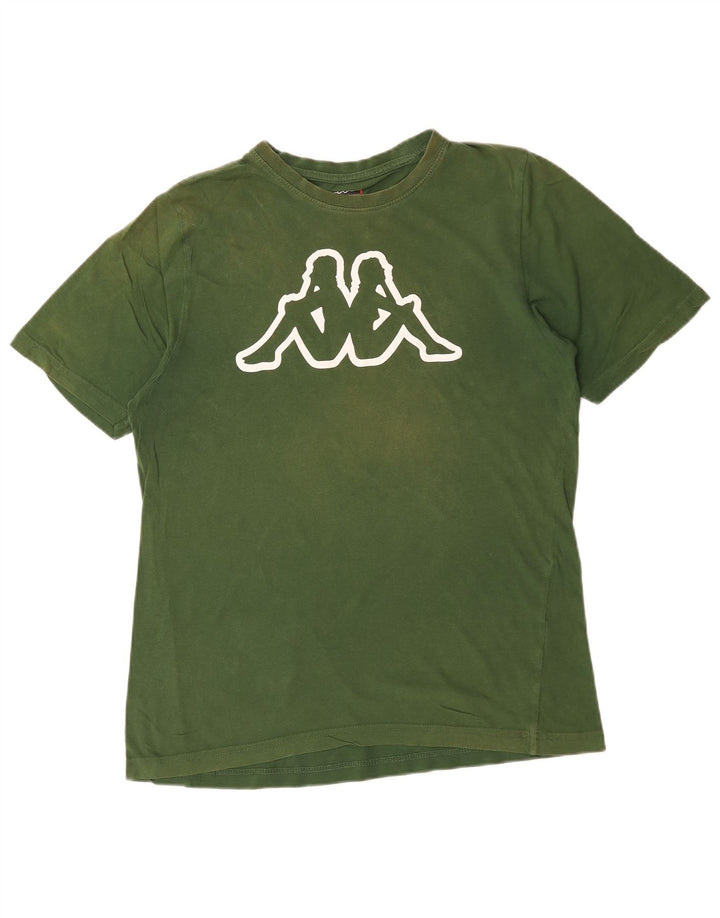 Tricou grafic pentru bărbați Kappa Top din bumbac verde mediu