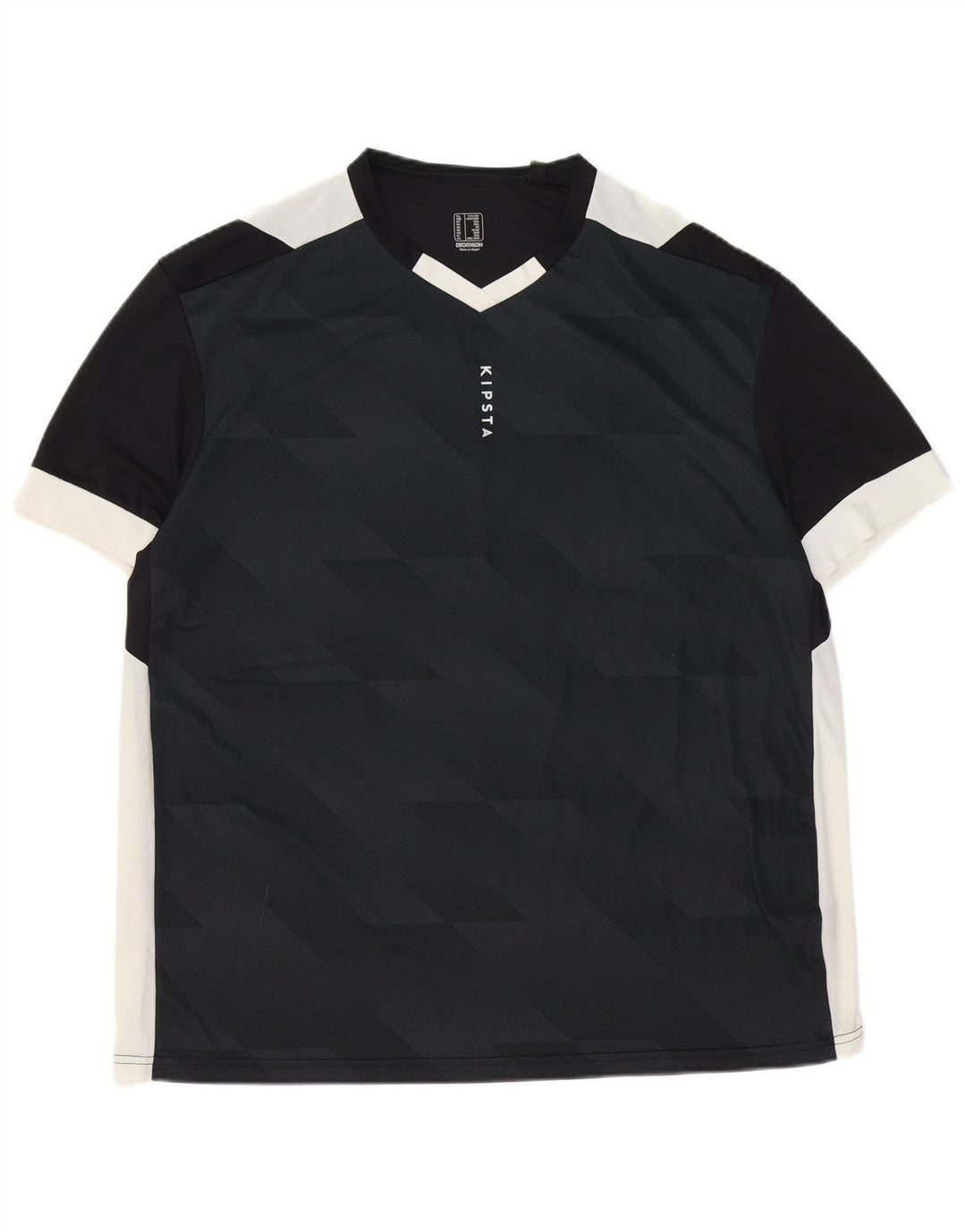 Tricou grafic Decathlon pentru bărbați Top 2XL negru Colorblock