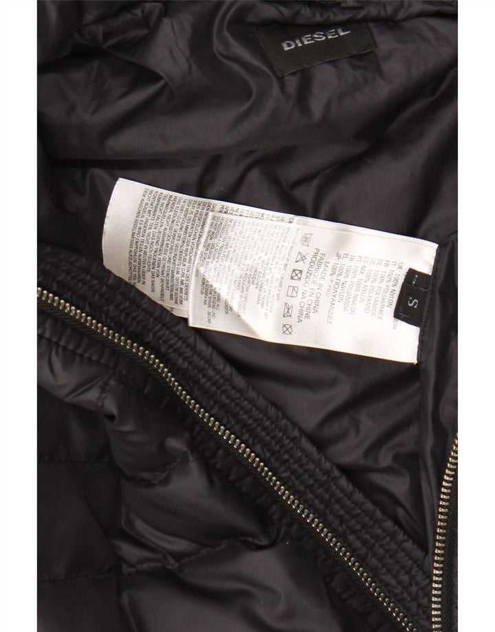 Jachetă căptușită cu glugă pentru bărbați DIESEL UK 36 Nylon negru mic