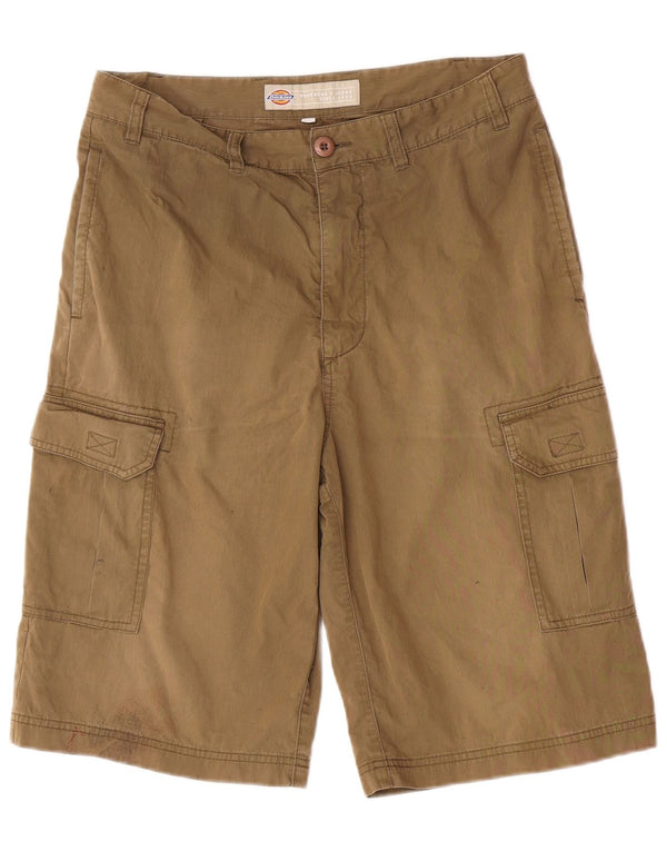 Dickies Mens Cargo Shorts Medium W33 Khaki Cotton