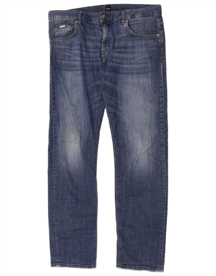 Blugi pentru bărbați Hugo Boss Stretch Slim W34 L32 Bumbac albastru