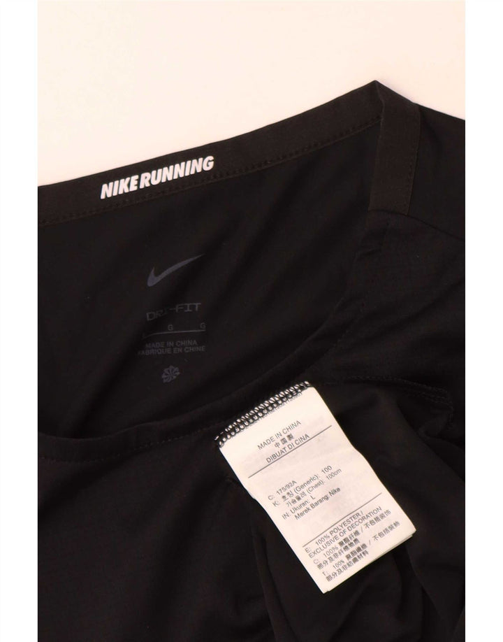 Tricou Nike Dri Fit pentru bărbați Top mare din poliester negru