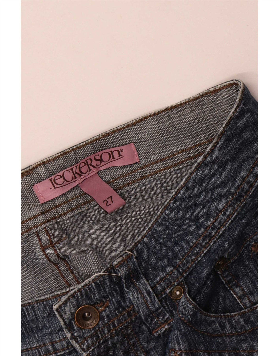 Bermude pentru femei Jeckerson Pantaloni scurți din denim W27 Small Blue Bumbac