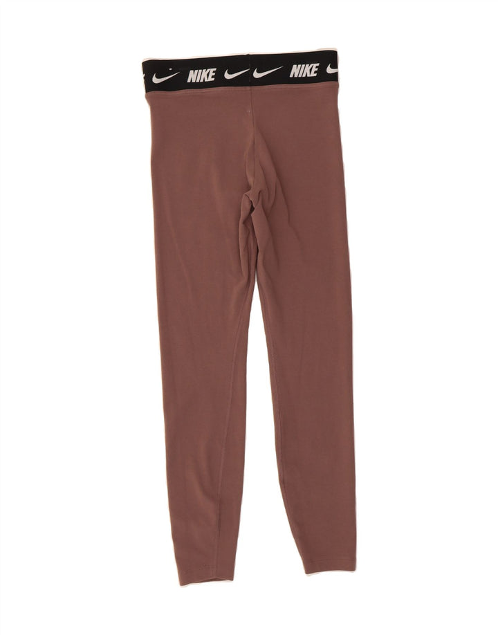NIKE Womens Tight Fit Graphic Leggings UK 10 Small  Brown Vintage Nike and Second-Hand Nike from Messina Hembry 