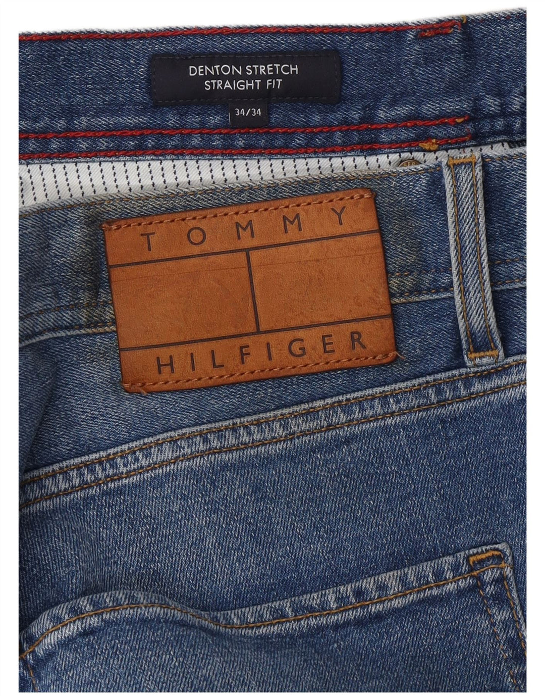TOMMY HILFIGER Blugi pentru bărbați Denton Straight W34 L34 Bumbac albastru
