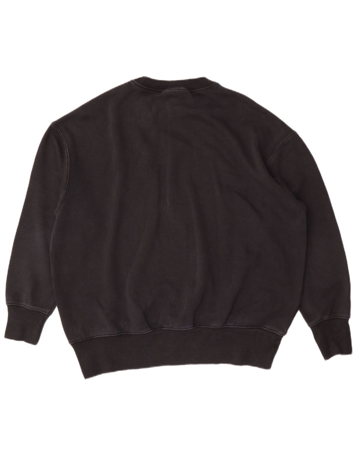 Hanorac Nike pentru bărbați, cu tăiere lejeră, pulover mic, negru, bumbac