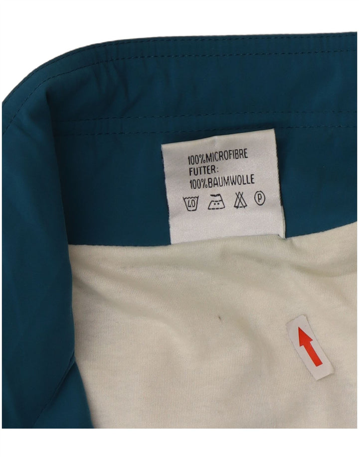 Trening pentru bărbați vintage, jachetă de top, mare, albastru, microfibre color block