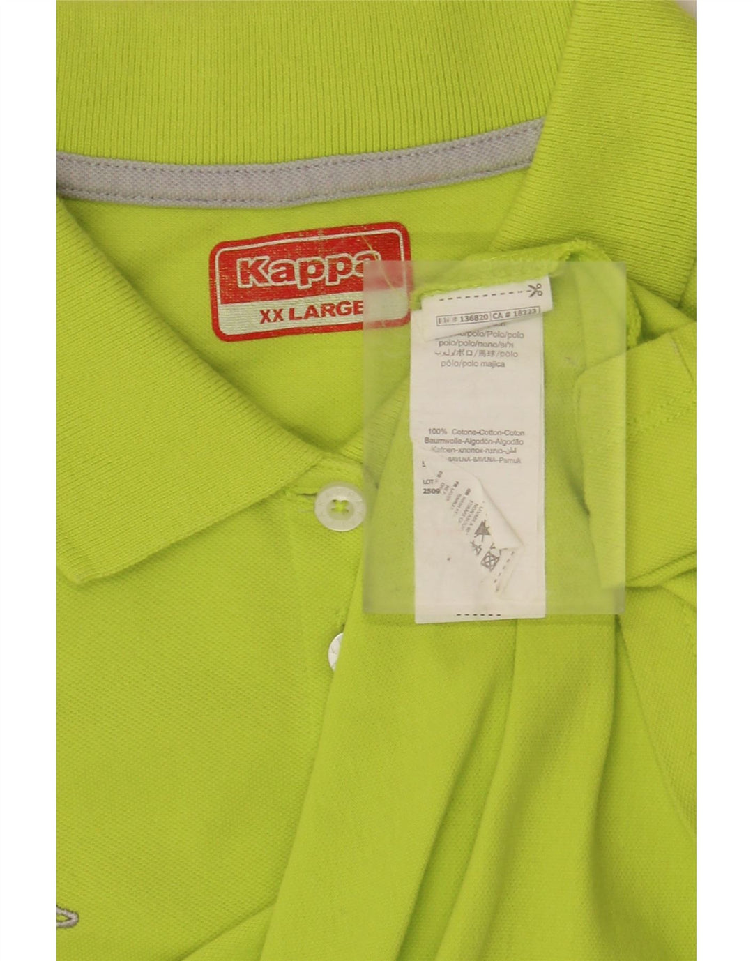Tricou polo KAPPA pentru femei, UK 20 2XL, verde bumbac