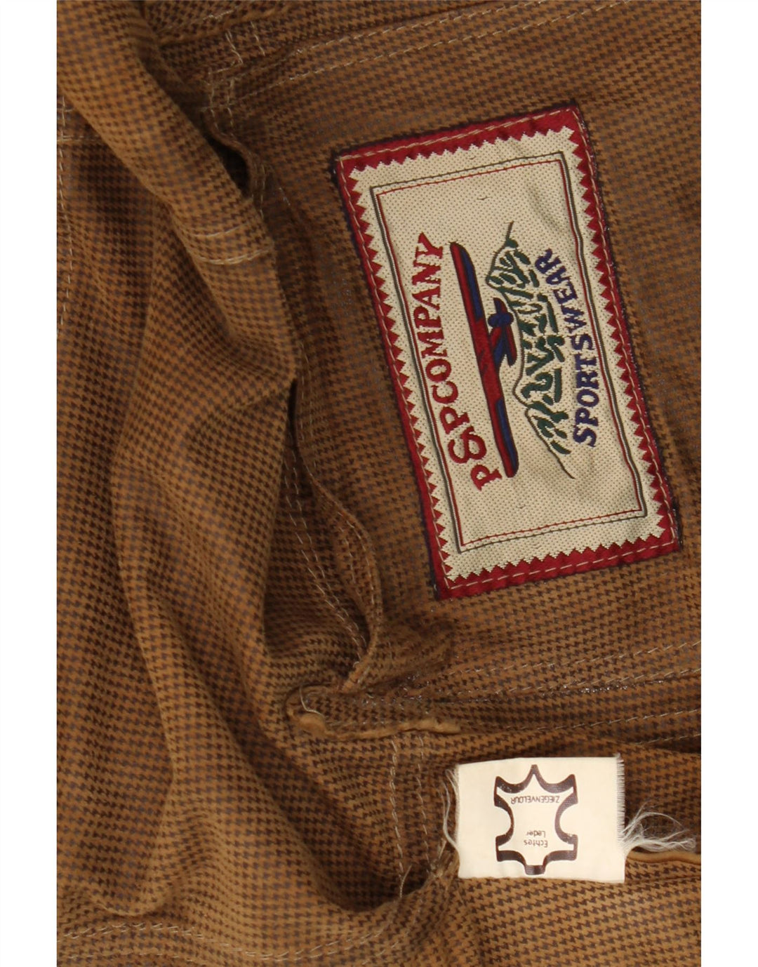 Jachetă pentru bărbați VINTAGE din piele intoarsa cu 2 nasturi UK 42 XL din piele maro