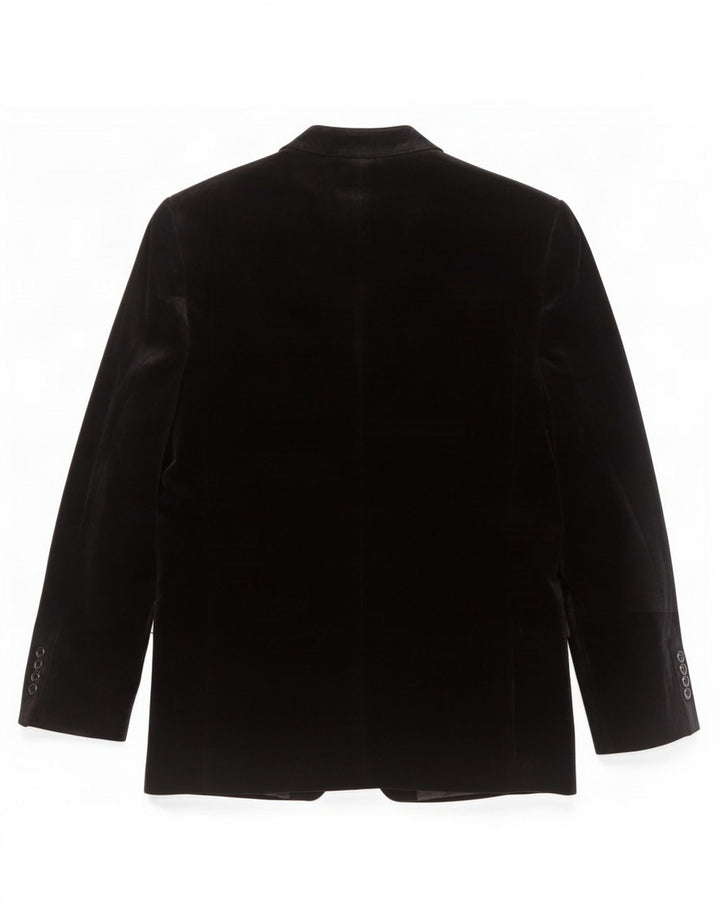 Blazer pentru bărbați Zara cu 2 nasturi din velur, EU 50, bumbac mediu negru