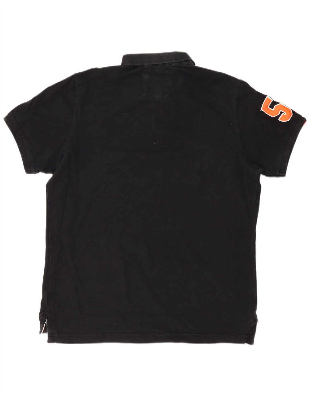 Tricou polo grafic pentru bărbați Superdry 3XL, bumbac negru