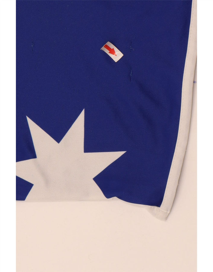 Pantaloni scurți sport grafic pentru bărbați Errea, medii, albastru, poliester color bloc
